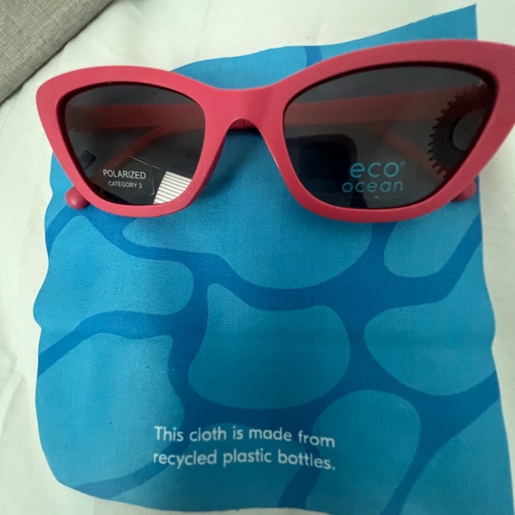 New pink Eco ocean sunglasses. They can also hold most prescriptions. main image 6